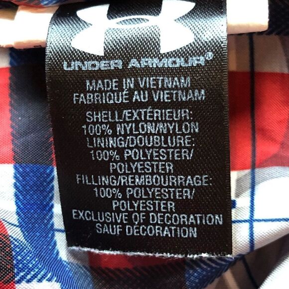 Under Armour Storm Varsity Jacket full zip black and white with red trim Medium - Picture 4 of 11